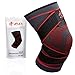UFlex Athletics Knee Compression Brace for Men and Women - Non Slip Sleeve with Straps for Pain Relief, Meniscus Tear, Sports Safety in Basketball, Tennis - Single Wrap