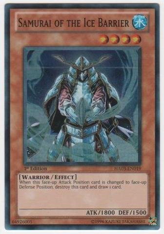 Yu-Gi-Oh! - Samurai of the Ice Barrier (HA03-EN019) - Hidden Arsenal 3 - Unlimited Edition - Super Rare