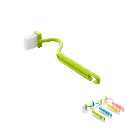 Bathroom Cleaning Corner Brush Toilet Brush with S Shape Curve Handle(Color by Random)