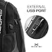 Ghostek NRGsolar Series 40L Eco Computer Laptop Messenger Backpack Book Bag + 16,000mAh Power Bank with 5 USB Ports | Water Resistant | 8.8-Watt Solar Panel | Laptops Up To 15.6