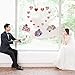 Valentine's Day Peony Flowers Wall Decal, Vinyl Love Heart Window Cling Decal, Floral Blooming Roses Wall Decor, Coloful Girls Love Decal