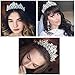 Silver Princess Crown Tiara Headband, Vintage Baroque Diadem Crown for Women + 2 Free Hair Pins (Silver)