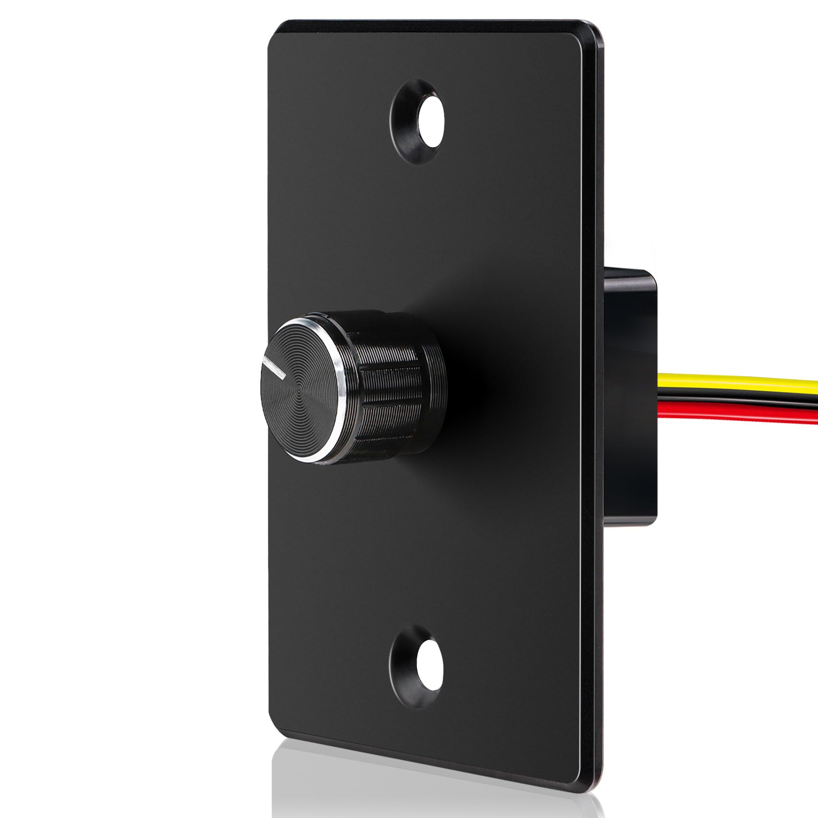 acegoo 12V Dimmer Switch Campervan Boat High-side PWM Dimmer, Perfect for Motorhome Truck Cars Strip Light and 12V LED Light Fixture, Rotary Dimming Rated 6A (Black)