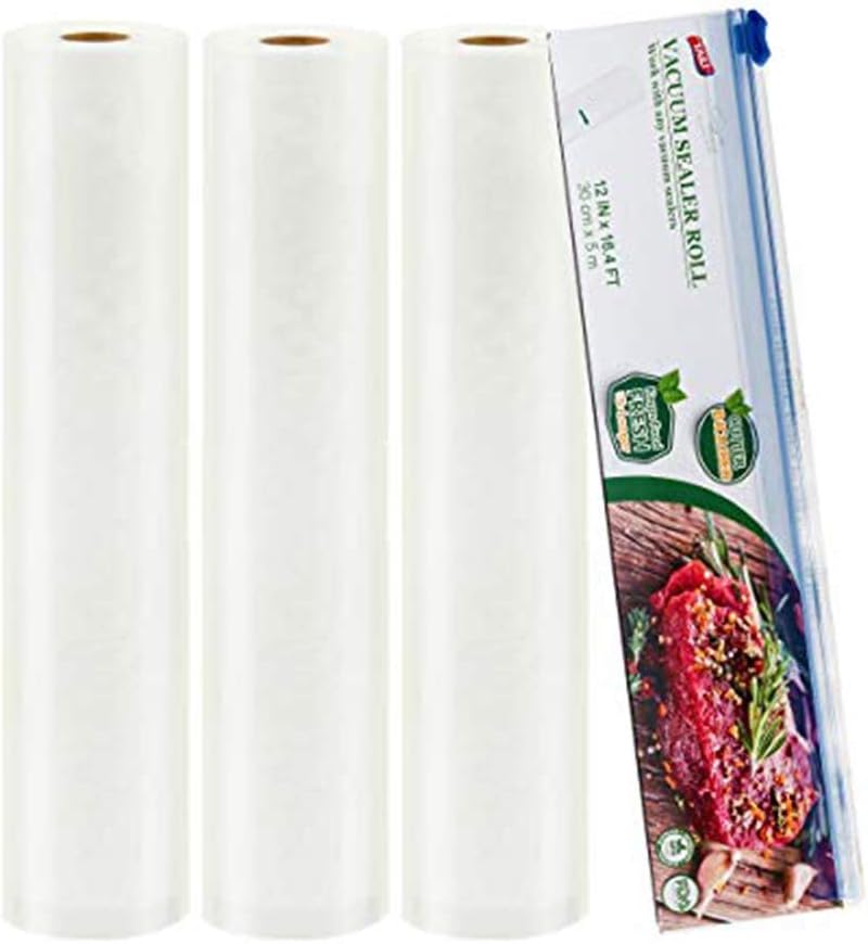 TAILINK Food Saver Vacuum Sealer Bags Rolls-Vacuum Food Saver Bags Keeps Food Fresh,Suitable For Preservation Of Fruits and Vegetables,3 Rolls