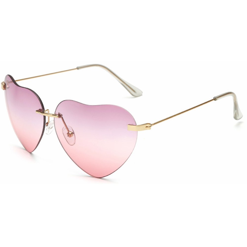 heart shaped aviator glasses