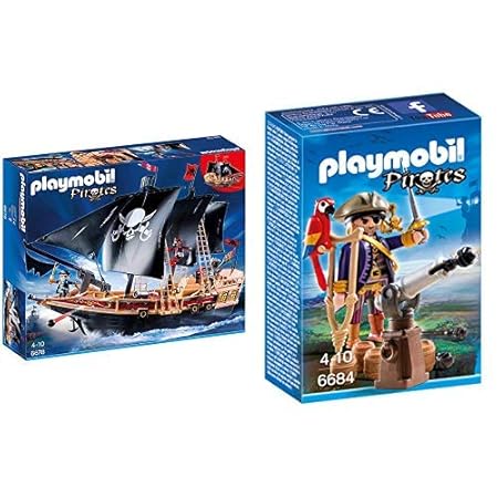 Playmobil 6678 - Piraten-Kampfschiff & 6684 - Piratenkapitän