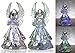 LED Angel Figurines - Set of 2 Clear Acrylic Color Changing LED Angels - One Holding Hymnal & One Praying - Each is 7