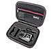 Smatree Carrying Case Compatible for GoPro Hero 8/7/6/5/4/3+/3/2/1/GOPRO HERO (2018)/DJI Osmo Action(Black & Red)-Extra-Small