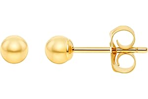Oliver & Navy 14k Gold Ball Earrings Gold Stud Earrings For Women Hypoallergenic Earrings Gold Earrings For Women (3mm-8mm)