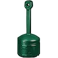Justrite, Original Smoker’s Cease-Fire Outdoor Ashtray, Polyethylene Standing Ashtray with Steel Bucket, 4 Gallon, Forest Green, 26800G