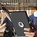 iPad Air 2 Case, rooCASE ORB 360 VersaTough Full-body Rugged Hybrid Protective Case Dual Layer Impact Resistant Bumper Cover with Built-in Screen Protector, Black (will NOT fit New iPad 2017)