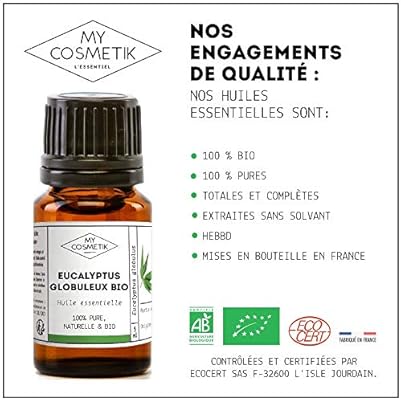 Aceite esencial de Eucalipto globulus orgánico - MyCosmetik - 5 ml ...