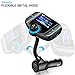 Bluetooth FM Transmitter with QC 3.0, LUMAND Wireless in-Car Radio Adapter Hands Free Car Kit with 1.7 Inch Display and Dual USB Car Charger AUX Output TF Card Slot