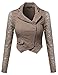 Awesome21 Women's Gorgeous Lace Delicate Short Blazer Jacket with Zipper Closure
