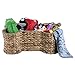 Bone Dry Pet Storage Collection, Bone Shape Hyacinth Toy Basket, Natural, Medium