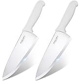 BOLEXINO 8 inch Japanese High Carbon Stainless Steel Chef Knife Set, Professional Extra Sharp Wide Cook Knife with Non-slip Ergonomic Handle, for Kitchen Home Restaurant