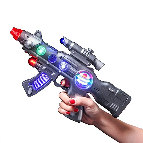 12.5" Light-Up Space Gun With Scope Attached Toy Weapon Costume Accessory