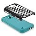 Huawei Fusion 3 Case, RANZ Wave Pattern Print Desgin Impact Dual Layer Shockproof Bumper Hard Case Cover For Huawei Tribute Y536A1/ Fusion 3 (TEAL)