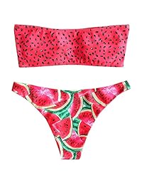 ZAFUL Bikini sin tirantes estampado para dama