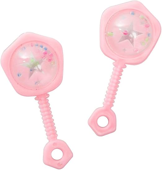 pink baby rattle