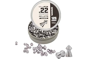 BARRA AIRGUNS Barra Arlo Pointed Tip .22 Cal/5.5mm Pellets, 19.59-Grain Weight, Designed for Target and Small Game, Pellets 125 Count