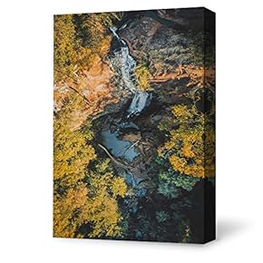 Canvas Wall Art for Living Room,Bedroom Home Artwork Paintings Aerial Photo of Scenery Ready to Hang - 12x18 inches