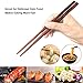MHKBD Reuseable Wooden Chopsticks with Engraved Dragon and Phoenix Chinese Dragon Chopsticks Covered By Chinese Style Gift Case, Traditional Chinese Version Gift Set