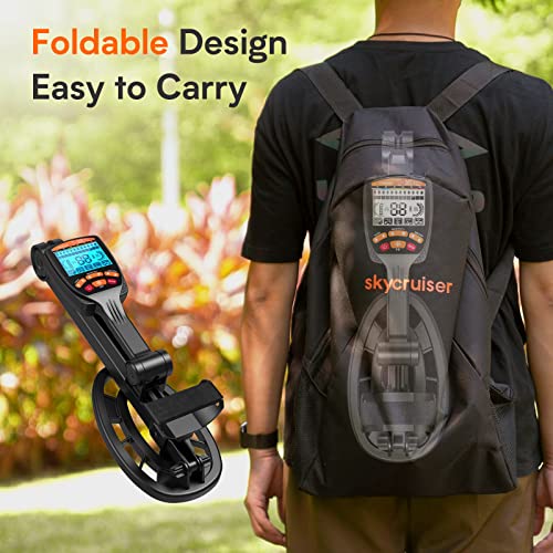 Metal Detector for Adults Upgraded Professional - Foldable Metal Detector with Precise Positioning and Tone Recognition, 8 Recognition Elimination Modes with 10” Waterproof Coil Gold Detectors