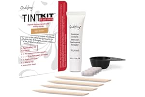 Godefroy Hair Color Kit for Spot Coloring Great For Small Areas Covers Up Gray Hairs Assorted Colors Available 4 Applicaion Kit, Light Brown, 1 Count