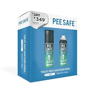 Peesafe Toilet Seat Sanitizer Spray – 50 ml (Mint) (Pack of 3)