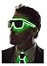 Neon Nightlife Green Frame/Tinted Single Lens Tron Style Light Up Glasses