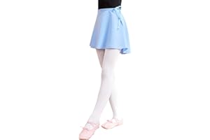 Phoeswan Dance Skirts for Girls & Women, Chiffon Ballet Wrap Skirt with Elastic Ties for Dance, Skating
