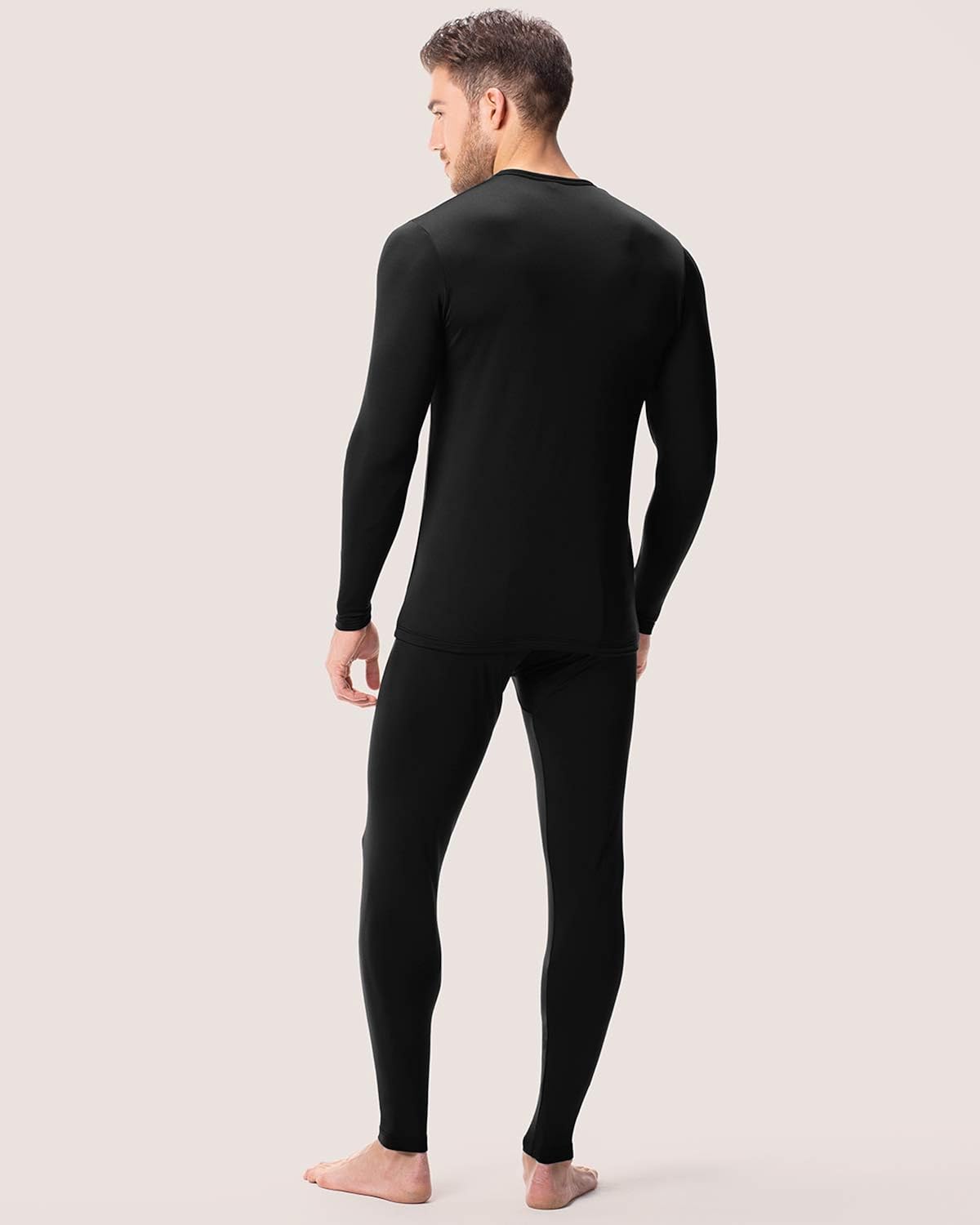 LAPASA Men's Thermal Underwear Long John Set Fleece Lined Base Layer Top and Bottom M11: Clothing