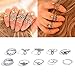 Rings Set;START 10PCS/Set Bohemian Totem Crystal Rings