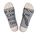 akiido If You Can Read This Please Bring Me a Beer Wine Coffee Pizza Socks Funny Saying Knitting Socks