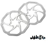 Gymforward HemeraPhit 2pcs Mountain Bike Rotors G3 Bicycle Brake Disc Stainless Steel Rotors with Free 12 Bolts