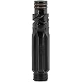 Aquor Straight Hose Connector, With Check Valve, Jet Black