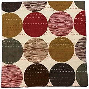Geometric Circles Throw Pillow Cover, 16in x 16in
