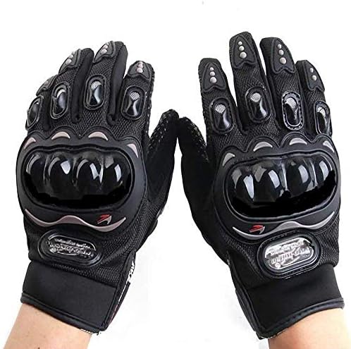 Junboys 1 Pair Motorcycle Gloves Full Finger Touch Screen for Men Women, Mittens Breathable Curved Ergonomic Design for Racing Motorbike Riding Cycling Dirt Bike Motocross.