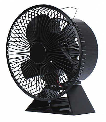 VODA New Designed 3 Blades Heat Powered Stove Fan about 175 CFM Protective Cover More Safe Comfortable