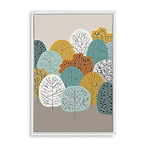 Framed for Living Room Bedroom Abstract Flowers for
