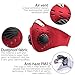 2PCS Half Face Mask With 4PCS Carbon Filter, PM2.5 Neoprene Unisex Facemask-Anti Dust Pollution Pollen Allergy, Washable Windproof Breathing Mouth Cover For Bicycle, Cycling,Sports, Motorcycling