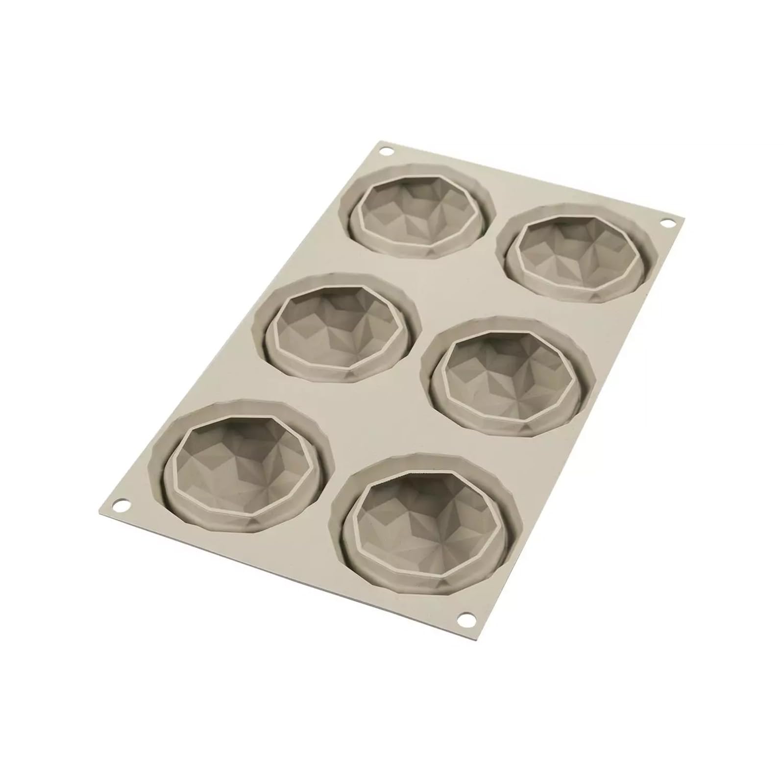 Silikomart | Silicone Mould for Monoportions MINI Gemma, Non-Stick, Pack of 10 Cake Moulds, Ø 68 h 42 mm Volume: 6 x 110 ml Tot. 660 ml