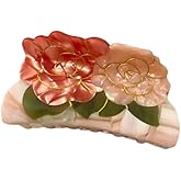 Cute Peony Hair Clip,Acetate Claw Clip for Women,Flower Hair Clips,Pink