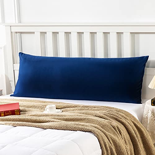 Ubauba Body Pillow with Blue Velvet Pillowcase Body Pillows for