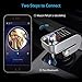 Manfiter Bluetooth FM Transmitter Wireless Radio Adapter Car Kit Bluetooth 4.2 Transmitter Audio for Car, FM Modulator Support USB Drive/TF/SD Card, Dual USB Car Charger, Handsfree Call for Smartphone