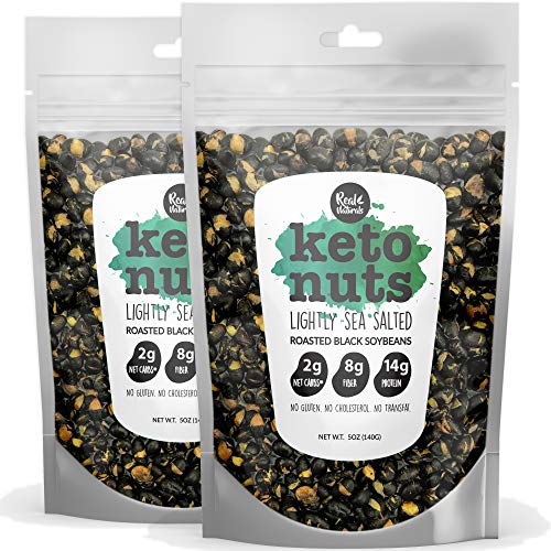 image for Real Naturals Keto Nuts. Roasted Black Soy Beans Lightly Sea Salted. L