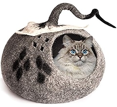 meowfia premium felt cat bed cave