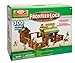 Ideal Frontier Logs 300 Piece Classic Wood Construction Set with Action Figures