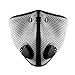 RZ Dust Pollution Allergy Mask M2 Mesh - Titanium - BONUS Includes 5 Replaceable 99.9% Efficient Active Carbon Filters (X-Large)